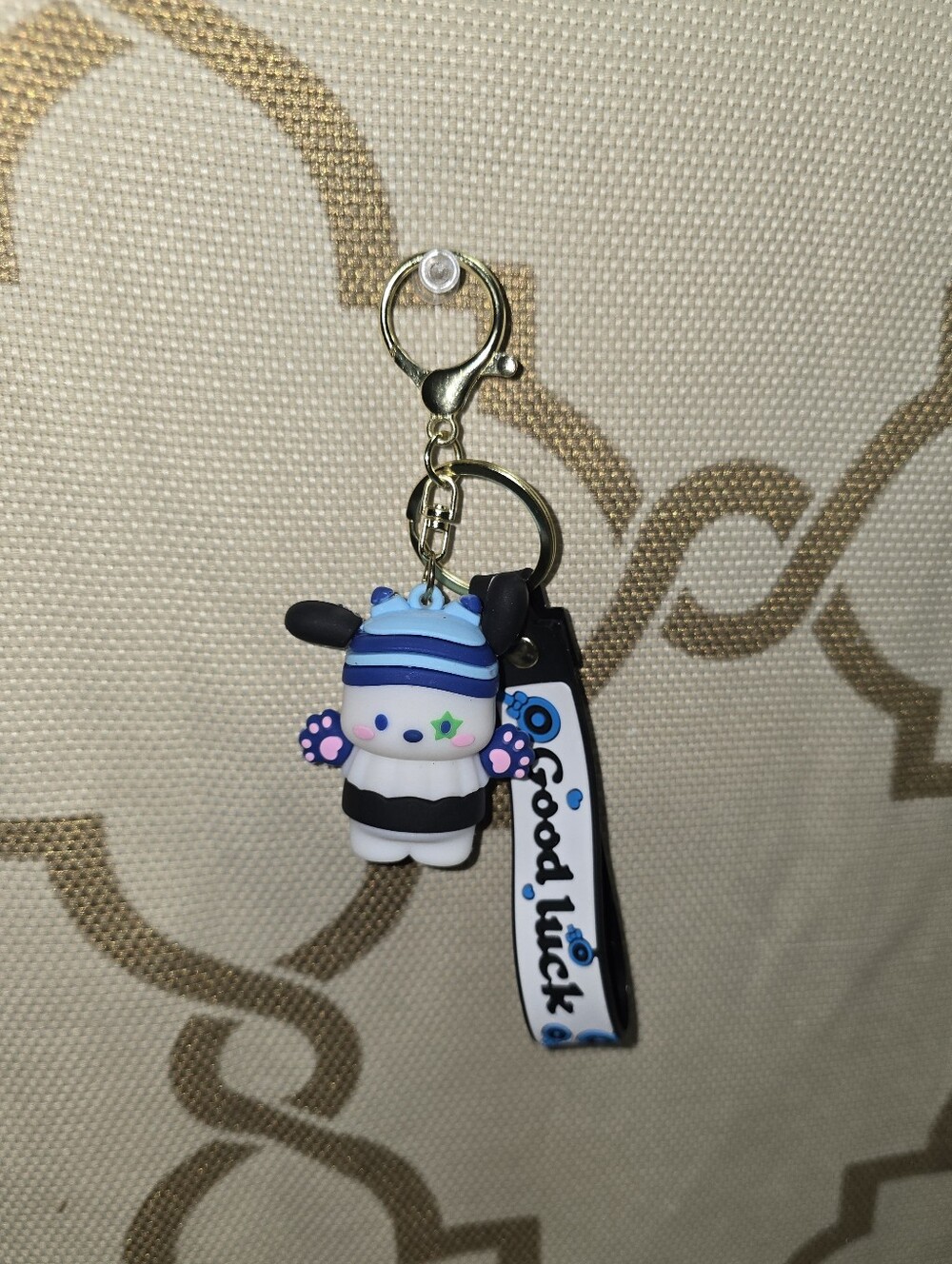 Sanrio Pochacco Keyring Keychain Good Luck New OB